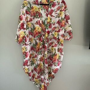 Floral Kimono Top - Multicolor